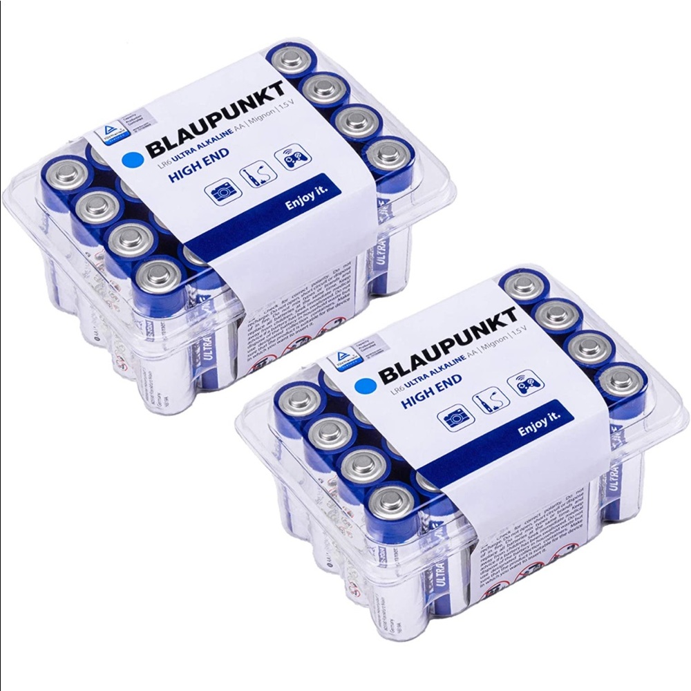 Blaupunkt High End AA Alkaline 1.5 Volt Batteries[Pack of 24 Batteries]